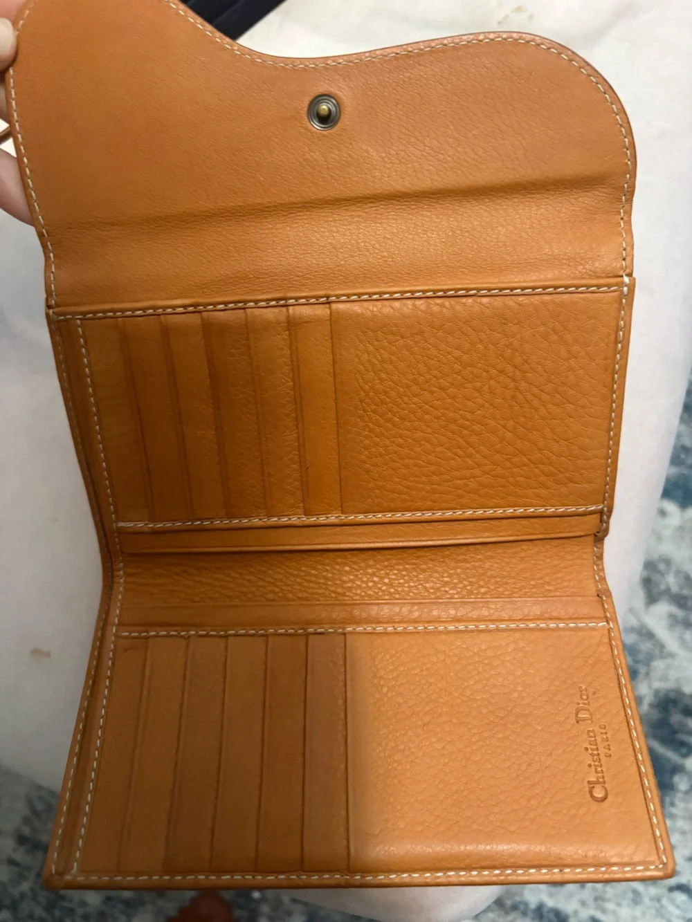 Christian Dior Saddle long continental tri fold wallet